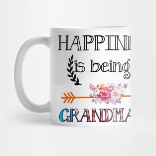 Happiness is being Grandmama floral gift Mug